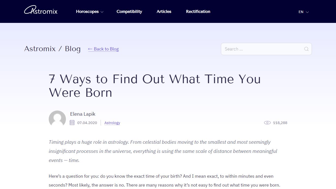 7 Ways to Find Out What Time You Were Born - Astromix.net / Blog